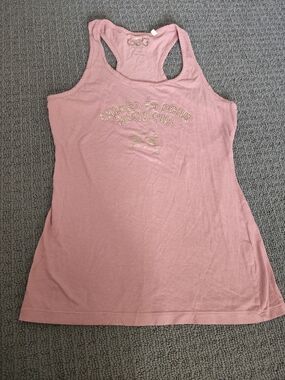 GBG Los Angeles Dusty Pink Stud-Embellished Racerback Tank
